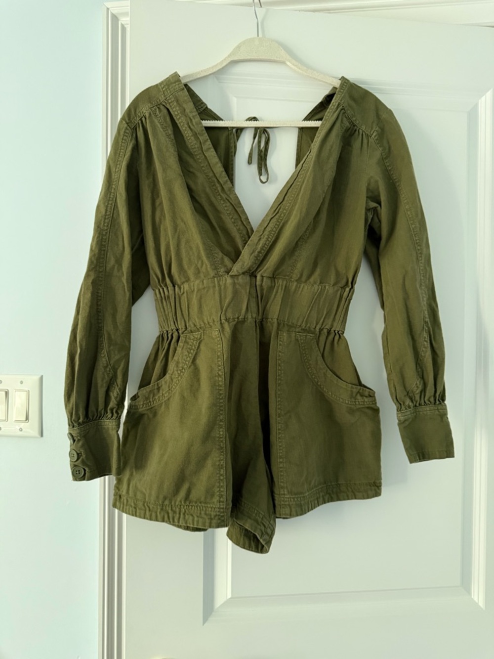 Free People Beside You Cargo Romper